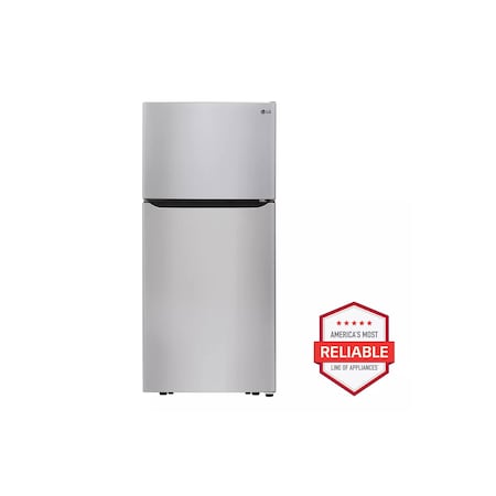 Lg Energy Star Certified 20 cu. ft. Top Freezer Refrigerator in Stainless Steel with Reversible Door LTCS20020S
